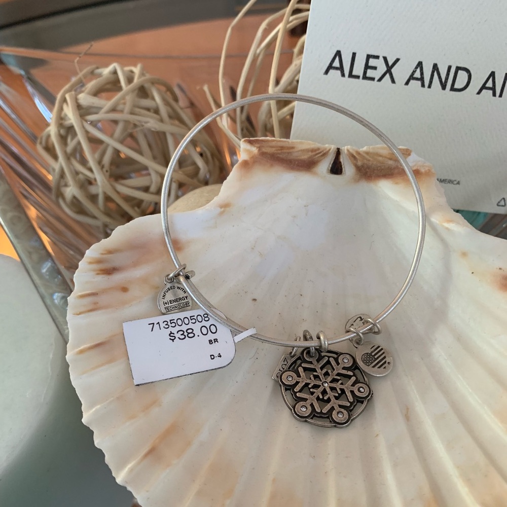 Alex and Ani Silver Snowflake